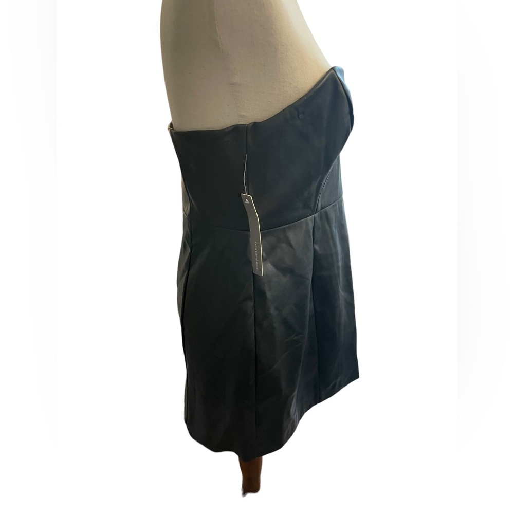 ANTHROPOLOGIE Hutch Strapless Faux Leather Mini Dress New With Tags - Picture 7 of 16
